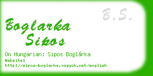 boglarka sipos business card