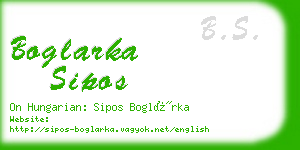 boglarka sipos business card